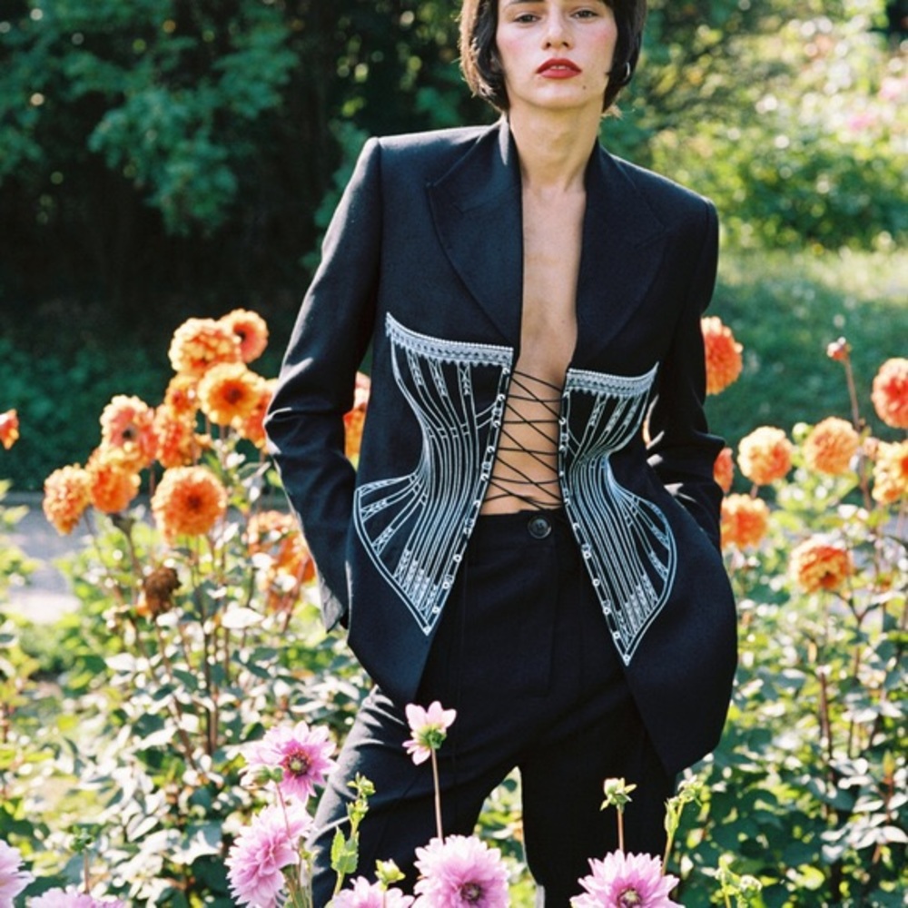 Super rare Seen Users embroidered corset jacket 38/M